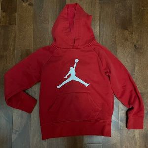 Red Jordan Jumpman pullover hoodie. Size small. Great condition.